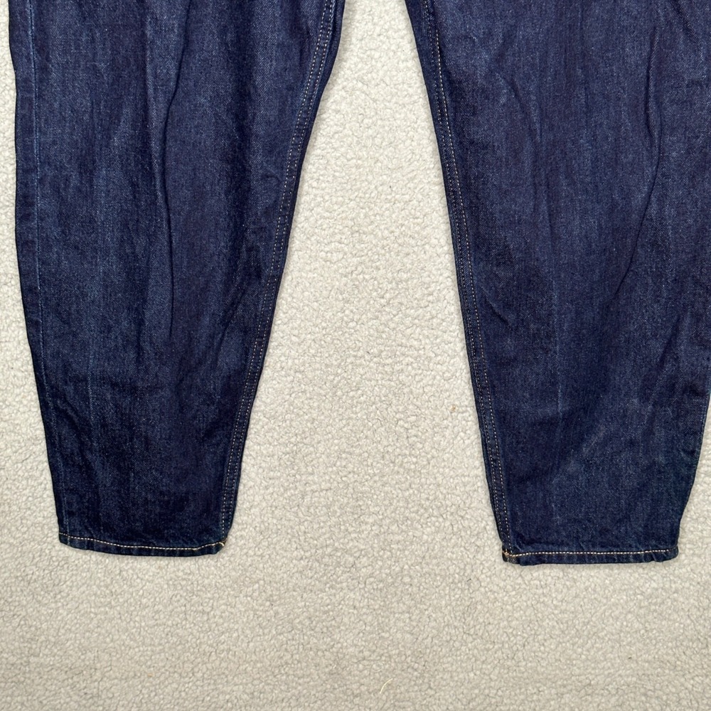 Old Navy Womens High Rise‎ Slouchy Taper Jeans Sz 18 Tall Dark Wash Cotton Denim - Picture 5 of 11